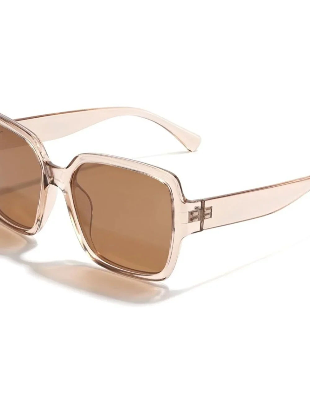 Classic Stylish Polarized Sunglasses for Women - Brown Oversized Square Frames